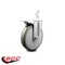 Service Caster 6 Inch Gray Poly Wheel Swivel 3/4 Inch Square Stem Caster with Total Lock Brake SCC-SQTTL20S614-PPUB-GRY-34 - alternate 4